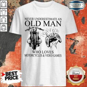 Old Man Motorcycle Video Game Shirt