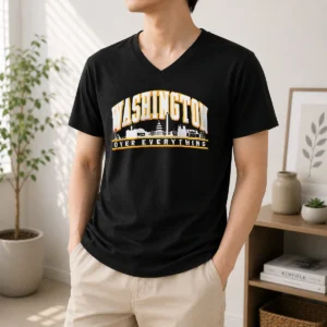 Good Washington Over Everything Skyline District Of Columbia V-Neck Shirt