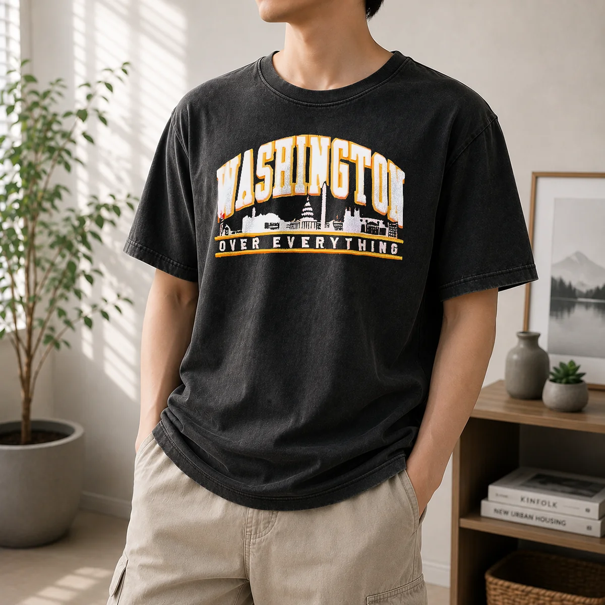 Good Washington Over Everything Skyline District Of Columbia Washed T-Shirt