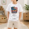 Hot Awesome Labour Day Proud American Worker Comic Kids T-Shirt