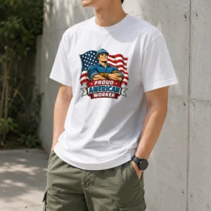 Hot Awesome Labour Day Proud American Worker Comic