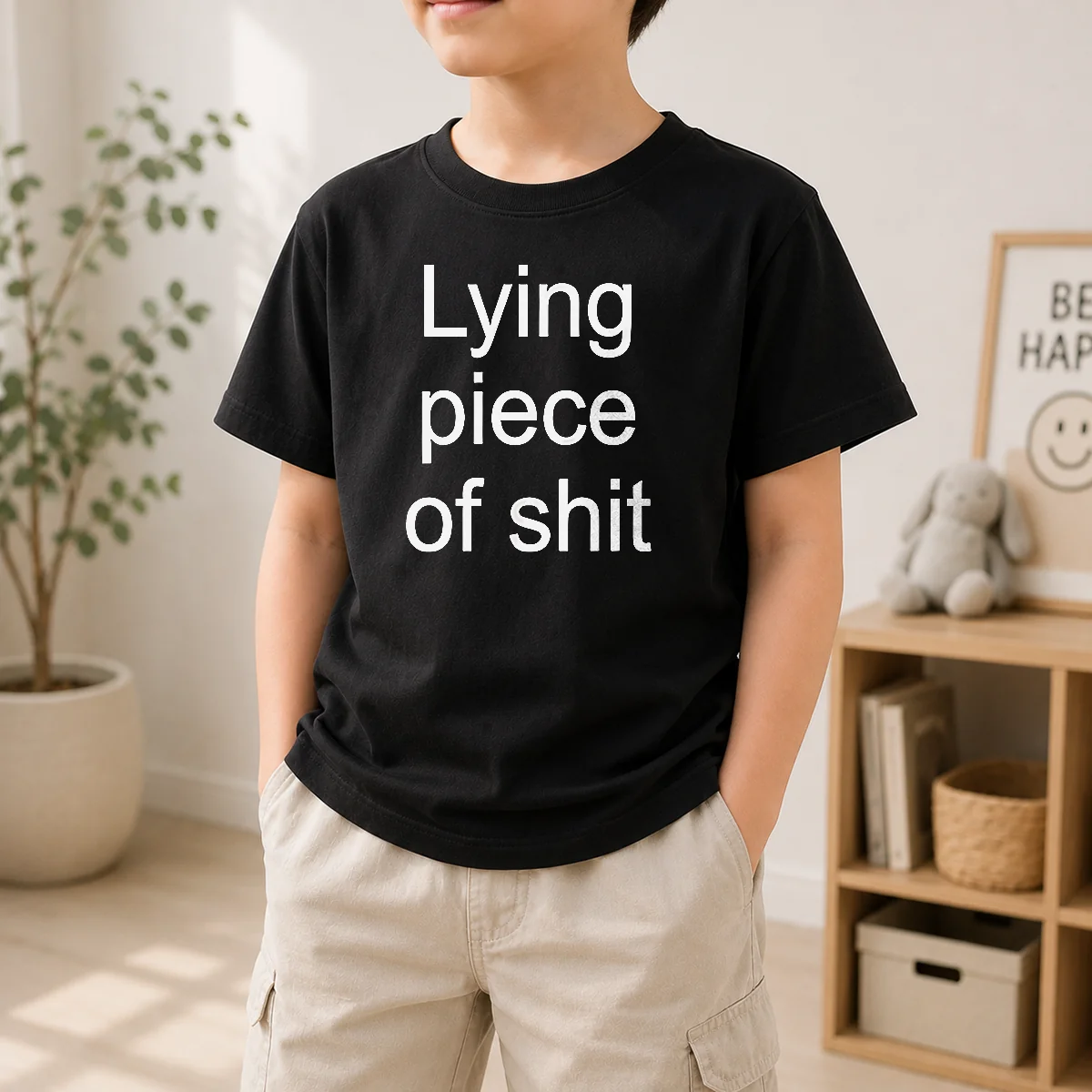 Official Lying Piece Of Shit Sarcastic Humor Quote Kids T-Shirt