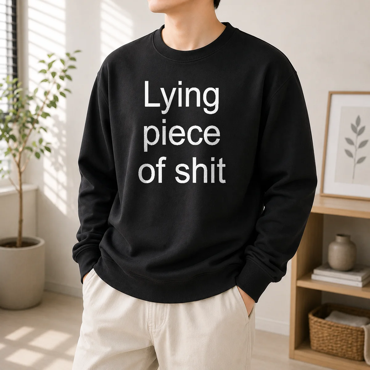 Official Lying Piece Of Shit Sarcastic Humor Quote Sweater