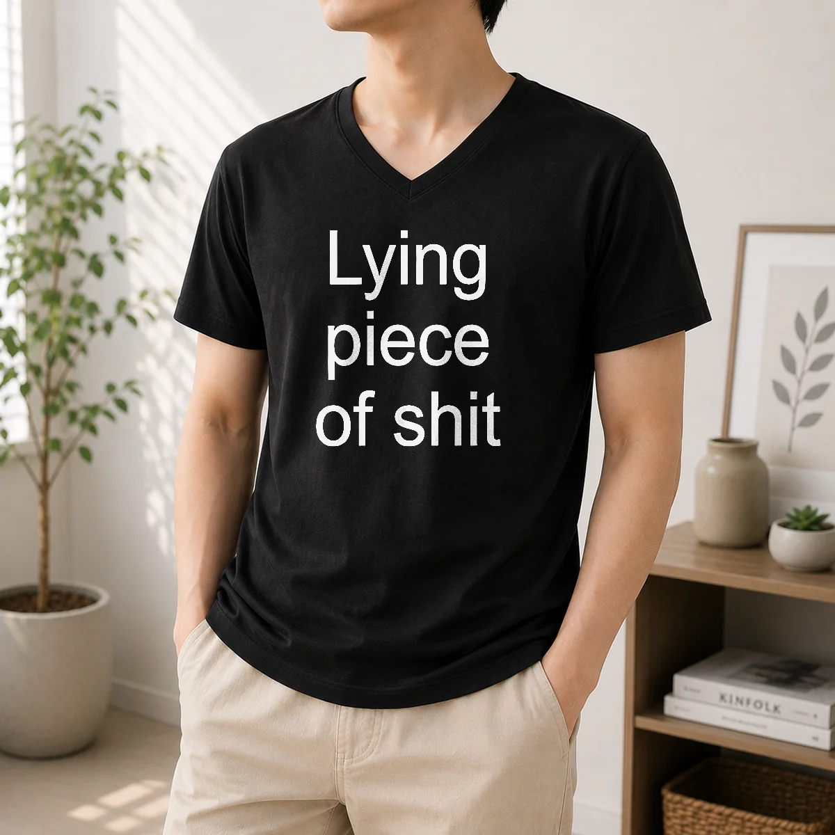 Official Lying Piece Of Shit Sarcastic Humor Quote V-Neck Shirt