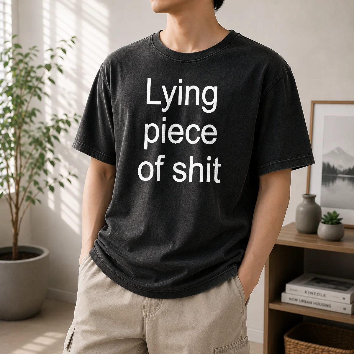 Official Lying Piece Of Shit Sarcastic Humor Quote Washed T-Shirt
