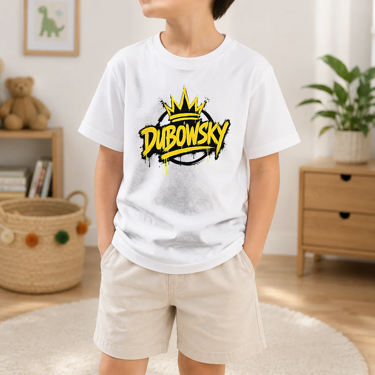 Pretty Dubowsky Graffiti Crown Paint Drip Street Art Logo Kids T-Shirt